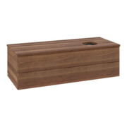 V&B Waschtischunterschrank mit Frontstruktur, mit Beleuchtung Antao 120x36x50cm, WBP-farbe w. wal, w. walnut