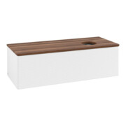 V&B Waschtischunterschrank mit Frontstruktur, mit Beleuchtung Antao 120x36x50cm, WBP-farbe w. wal, wh. m Lac
