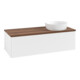 V&B Waschtischunterschrank mit Frontstruktur, mit Beleuchtung Antao 120x36x50cm, WBP-farbe w. wal, wh. m Lac-3