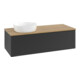 V&B Waschtischunterschrank mit Frontstruktur, mit Beleuchtung Antao 120x36x50cm, WBP hon. Oa, bla m Lac-1