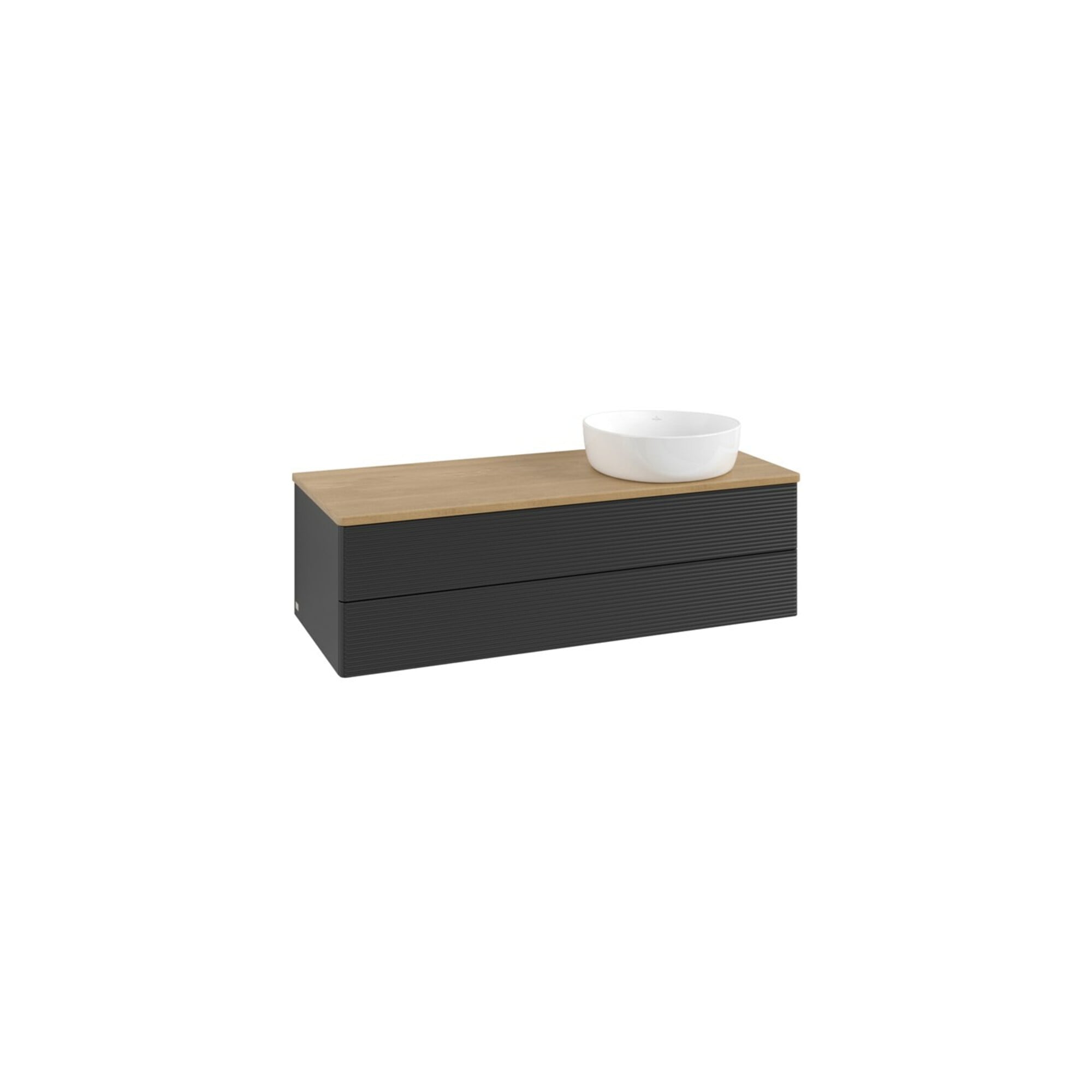 V&B Waschtischunterschrank mit Frontstruktur, mit Beleuchtung Antao 120x36x50cm, WBP hon. Oa, bla m Lac ; Villeroy & Boch