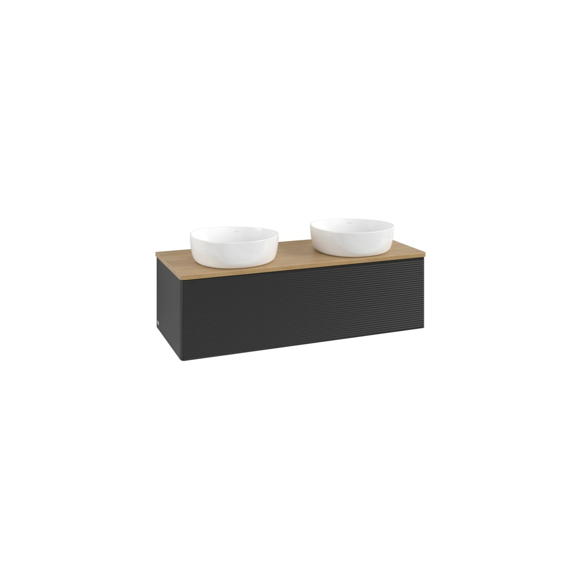 V&B Waschtischunterschrank mit Frontstruktur, mit Beleuchtung Antao 120x36x50cm, WBP hon. Oa, bla m Lac ; Villeroy & Boch