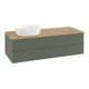 V&B Waschtischunterschrank mit Frontstruktur, mit Beleuchtung Antao 120x36x50cm, WBP hon. Oa, lea gre. m Lac-3