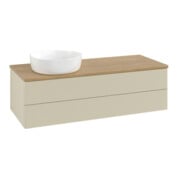 V&B Waschtischunterschrank mit Frontstruktur, mit Beleuchtung Antao 120x36x50cm, WBP hon. Oa, si Gr m Lac-3