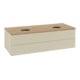 V&B Waschtischunterschrank mit Frontstruktur, mit Beleuchtung Antao 120x36x50cm, WBP hon. Oa, si Gr m Lac-3