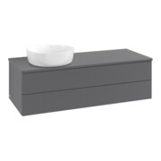 V&B Waschtischunterschrank mit Frontstruktur, mit Beleuchtung Antao 120x36x50cm, WBP Lac, Anthrac. m Lac-3
