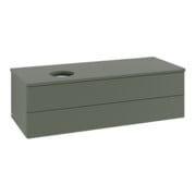 V&B Waschtischunterschrank mit Frontstruktur, mit Beleuchtung Antao 120x36x50cm, WBP Lac, lea gre. m Lac-3