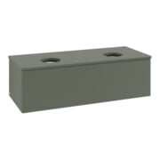 V&B Waschtischunterschrank mit Frontstruktur, mit Beleuchtung Antao 120x36x50cm, WBP Lac, lea gre. m Lac