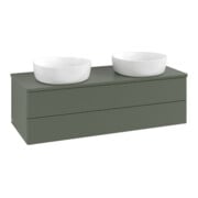 V&B Waschtischunterschrank mit Frontstruktur, mit Beleuchtung Antao 120x36x50cm, WBP Lac, lea gre. m Lac-3