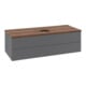 V&B Waschtischunterschrank mit Frontstruktur, mit Beleuchtung Antao 120x36x50cm, WBP w. wal, Anthrac. m Lac-1