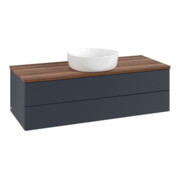 V&B Waschtischunterschrank mit Frontstruktur, mit Beleuchtung Antao 120x36x50cm, WBP w. wal, md bl. m Lac