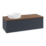 V&B Waschtischunterschrank mit Frontstruktur, mit Beleuchtung Antao 120x36x50cm, WBP w. wal, md bl. m Lac