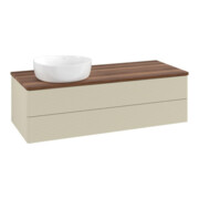 V&B Waschtischunterschrank mit Frontstruktur, mit Beleuchtung Antao 120x36x50cm, WBP w. wal, si Gr m Lac