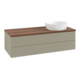 V&B Waschtischunterschrank mit Frontstruktur, mit Beleuchtung Antao 120x36x50cm, WBP w. wal, st. Gr m Lac-3