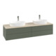 V&B Waschtischunterschrank mit Frontstruktur, mit Beleuchtung Antao 160x50cm, HL, WBP botti., lea gre. m Lac-3