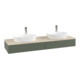 V&B Waschtischunterschrank mit Frontstruktur, mit Beleuchtung Antao 160x50cm, HL, WBP botti., lea gre. m Lac-1