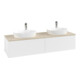 V&B Waschtischunterschrank mit Frontstruktur, mit Beleuchtung Antao 160x50cm, HL, WBP botti., wh. m Lac-4