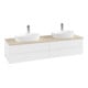 V&B Waschtischunterschrank mit Frontstruktur, mit Beleuchtung Antao 160x50cm, HL, WBP botti., wh. m Lac-1