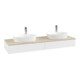 V&B Waschtischunterschrank mit Frontstruktur, mit Beleuchtung Antao 160x50cm, HL, WBP botti., wh. m Lac-1