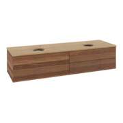 V&B Waschtischunterschrank mit Frontstruktur, mit Beleuchtung Antao 160x50cm, HL, WBP-farbe hon. Oa, w. wal-3