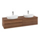 V&B Waschtischunterschrank mit Frontstruktur, mit Beleuchtung Antao 160x50cm, HL, WBP-farbe w. wal, w. wal-3