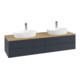 V&B Waschtischunterschrank mit Frontstruktur, mit Beleuchtung Antao 160x50cm, HL, WBP hon. Oa, md bl. m Lac-1