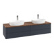 V&B Waschtischunterschrank mit Frontstruktur, mit Beleuchtung Antao 160x50cm, HL, WBP w. wal, md bl. m Lac-1