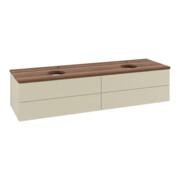 V&B Waschtischunterschrank mit Frontstruktur, mit Beleuchtung Antao 160x50cm, HL, WBP w. wal, si Gr m Lac