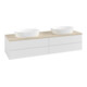 V&B Waschtischunterschrank mit Frontstruktur, mit Beleuchtung Antao 160x50cm, WBP-farbe botti., glo wh. Lac-3