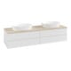 V&B Waschtischunterschrank mit Frontstruktur, mit Beleuchtung Antao 160x50cm, WBP-farbe botti., glo wh. Lac-4