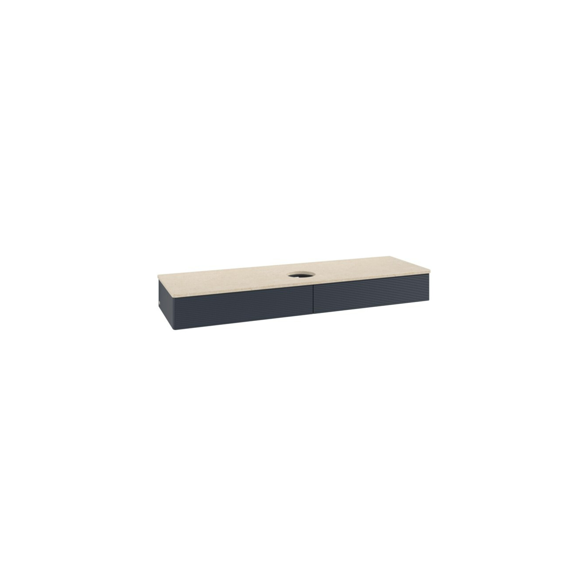V&B Waschtischunterschrank mit Frontstruktur, mit Beleuchtung Antao 160x50cm, WBP-farbe botti., md bl. m Lac ; Villeroy & Boch
