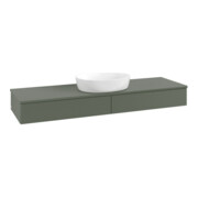 V&B Waschtischunterschrank mit Frontstruktur, mit Beleuchtung Antao 160x50cm, WBP-farbe Lac, lea gre. m Lac