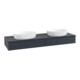 V&B Waschtischunterschrank mit Frontstruktur, mit Beleuchtung Antao 160x50cm, WBP-farbe Lac, md bl. m Lac-1