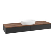 V&B Waschtischunterschrank mit Frontstruktur, mit Beleuchtung Antao 160x50cm, WBP-farbe w. wal, bla m Lac