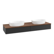 V&B Waschtischunterschrank mit Frontstruktur, mit Beleuchtung Antao 160x50cm, WBP-farbe w. wal, bla m Lac-3