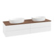V&B Waschtischunterschrank mit Frontstruktur, mit Beleuchtung Antao 160x50cm, WBP-farbe w. wal, wh. m Lac-4