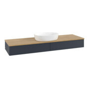 V&B Waschtischunterschrank mit Frontstruktur, mit Beleuchtung Antao 160x50cm, WBP hon. Oa, md bl. m Lac