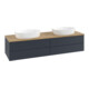 V&B Waschtischunterschrank mit Frontstruktur, mit Beleuchtung Antao 160x50cm, WBP hon. Oa, md bl. m Lac-1