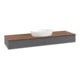 V&B Waschtischunterschrank mit Frontstruktur, mit Beleuchtung Antao 160x50cm, WBP w. wal, Anthrac. m Lac-1