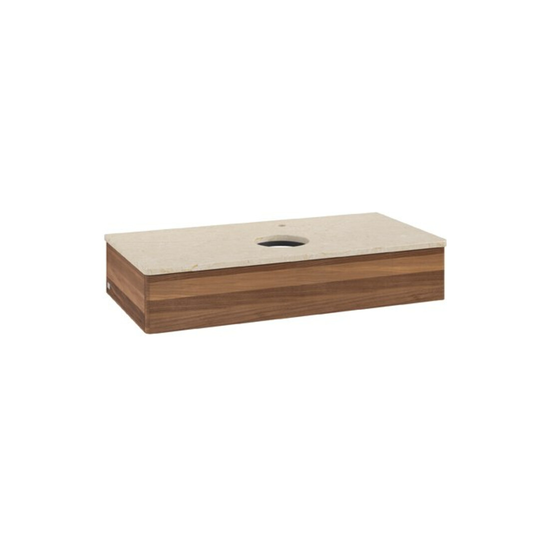 V&B Waschtischunterschrank ohne Frontstruktur Antao 100x19x50cm, HL, WBP botti., w. wal