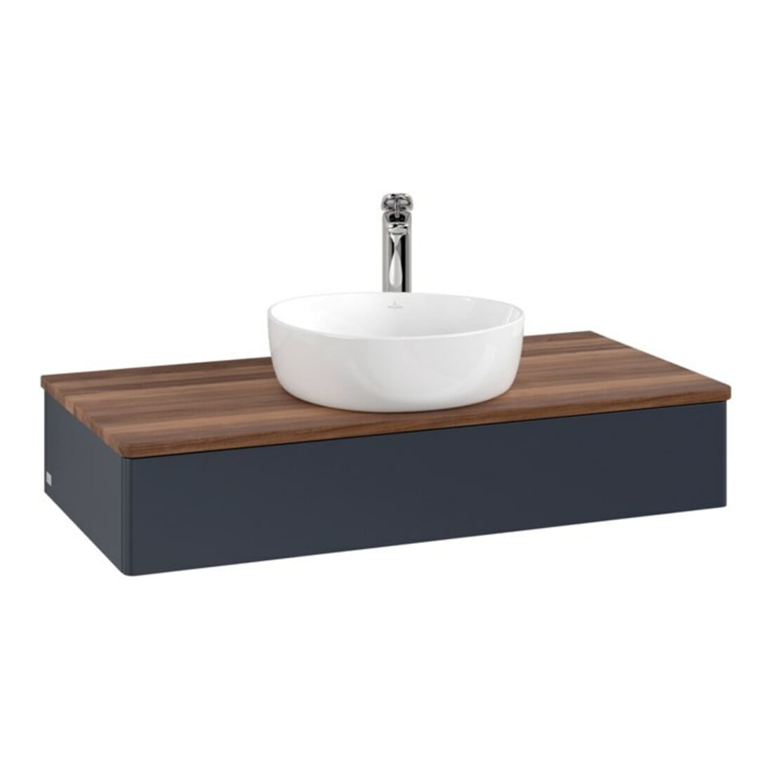 V&B Waschtischunterschrank ohne Frontstruktur Antao 100x19x50cm, HL, WBP w wal, md bl. m Lac