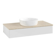 V&B Waschtischunterschrank ohne Frontstruktur Antao 100x19x50cm, WBP botti., glo wh. Lac