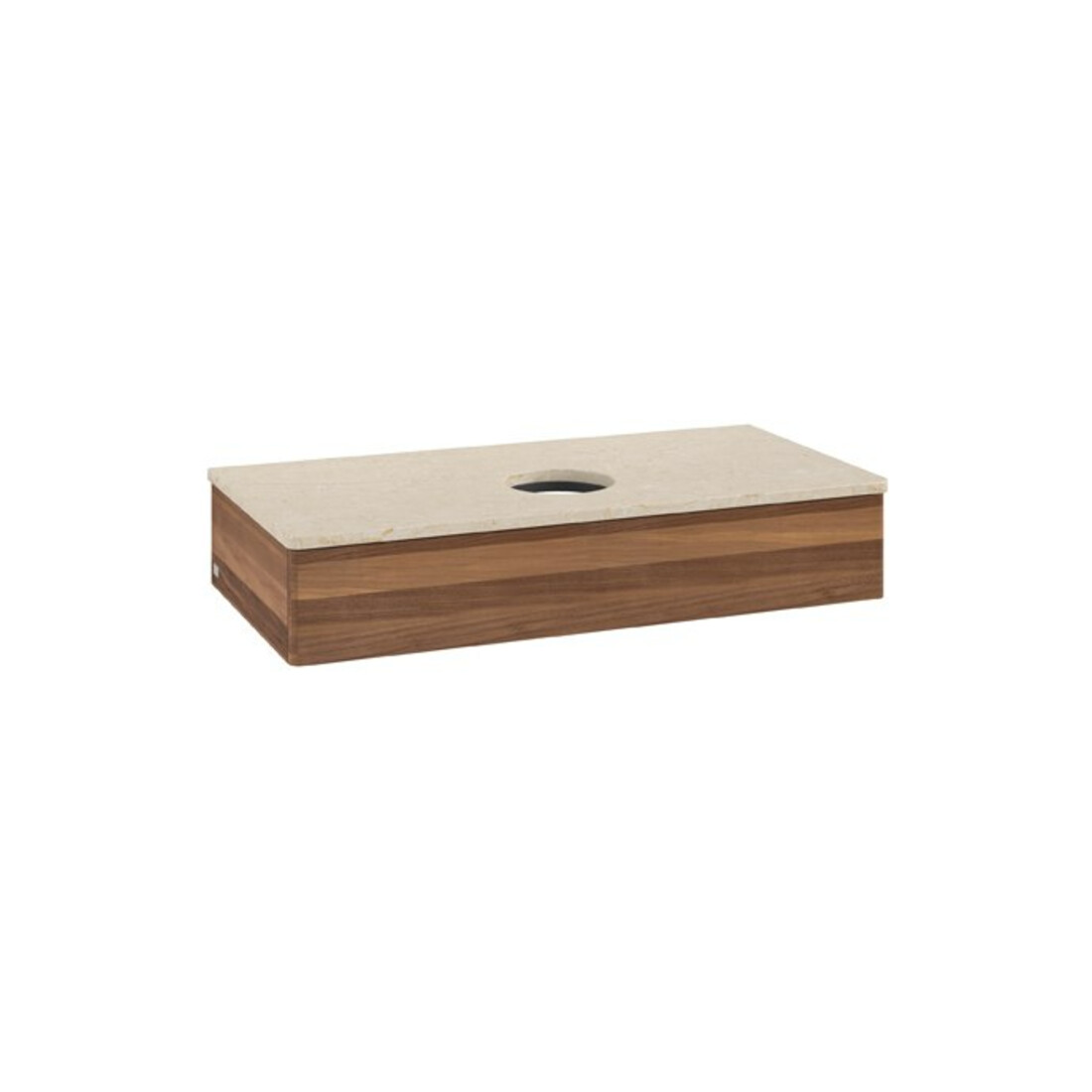V&B Waschtischunterschrank ohne Frontstruktur Antao 100x19x50cm, WBP-farbe botti., w. walnut