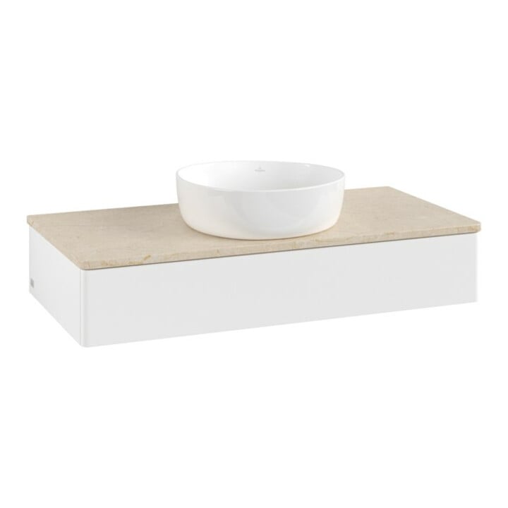 V&B Waschtischunterschrank ohne Frontstruktur Antao 100x19x50cm, WBP-farbe botti., wh. m Lac