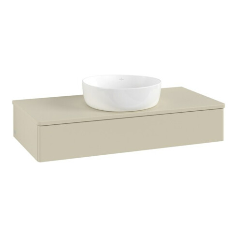 V&B Waschtischunterschrank ohne Frontstruktur Antao 100x19x50cm, WBP-farbe Lac, si Gr m Lac
