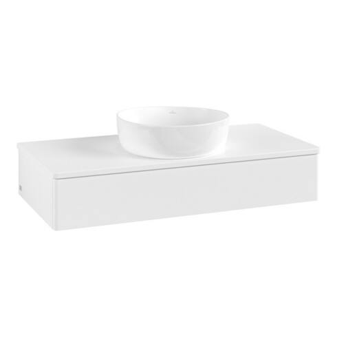 V&B Waschtischunterschrank ohne Frontstruktur Antao 100x19x50cm, WBP-farbe Lac, wh. m Lac