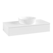V&B Waschtischunterschrank ohne Frontstruktur Antao 100x19x50cm, WBP-farbe Lac, wh. m Lac