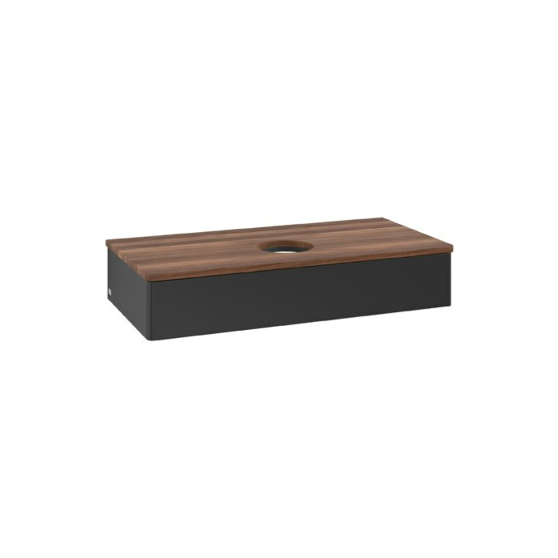 V&B Waschtischunterschrank ohne Frontstruktur Antao 100x19x50cm, WBP-farbe w. wal, bla m Lac