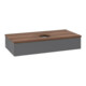 V&B Waschtischunterschrank ohne Frontstruktur Antao 100x19x50cm, WBP w. wal, Anthrac. m Lac-1