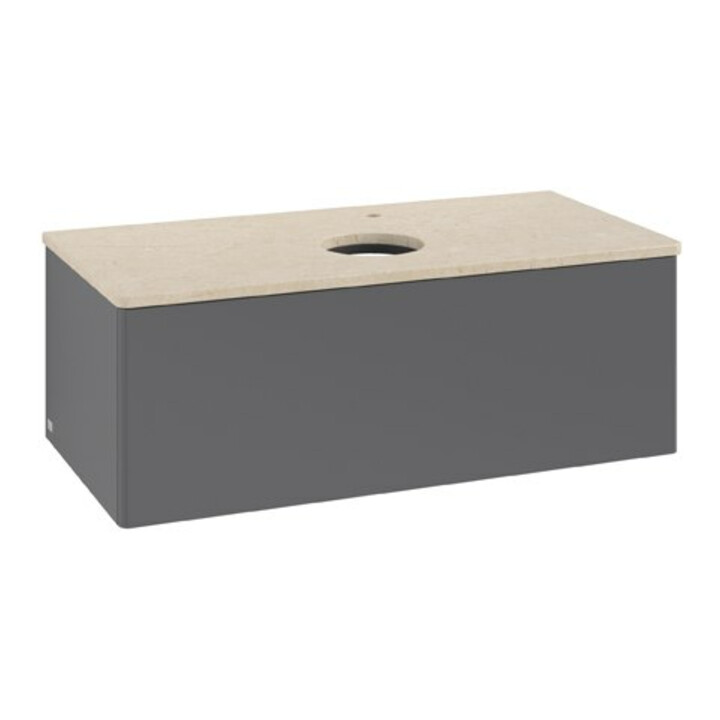 V&B Waschtischunterschrank ohne Frontstruktur Antao 100x36x50cm, HL, WBP botti., A m Lac